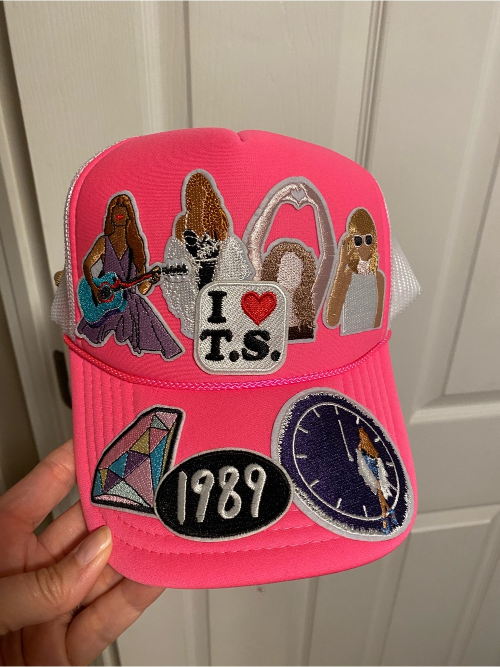 Pink Patchwork Trucker Hat